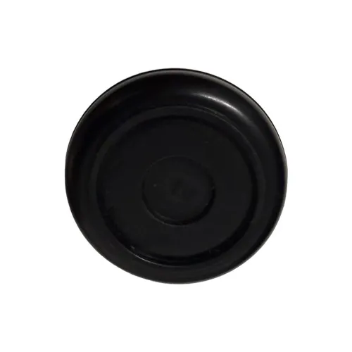 22mm x 32mm Round Chair Ferrule (Flat Tread) | Black TPVC