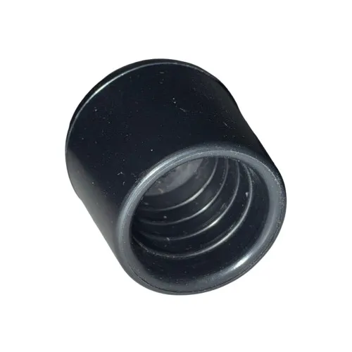 22mm x 32mm Round Chair Ferrule (Flat Tread) | Black TPVC