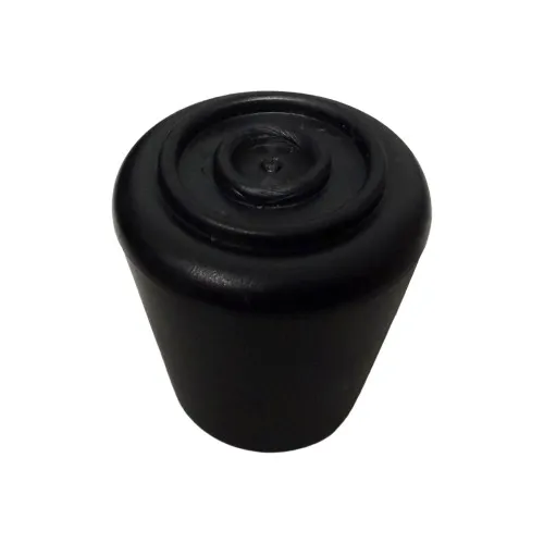 25mm x 34.5mm Round Chair Ferrule (Flat Tread) | Black TPVC