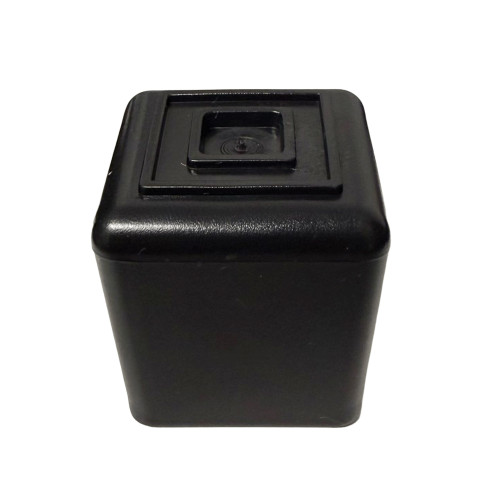 22mm x 22mm Square Chair Ferrule (32mm Length) | Black TPVC