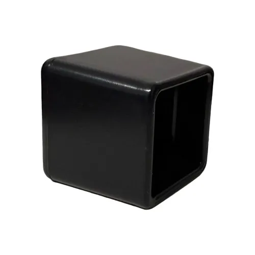 22mm x 22mm Square Chair Ferrule (32mm Length) | Black TPVC