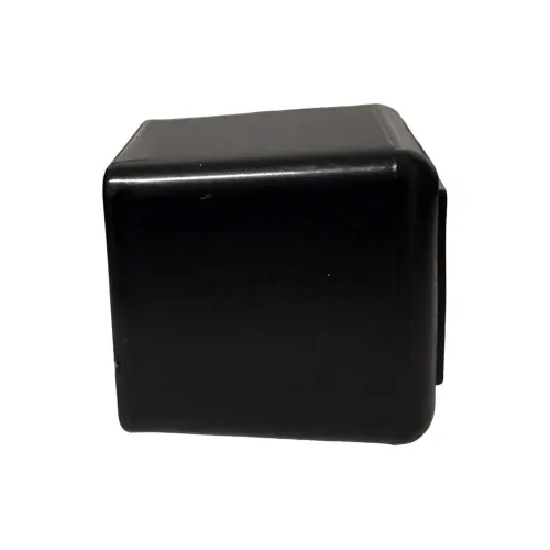 22mm x 22mm Square Chair Ferrule (32mm Length) | Black TPVC