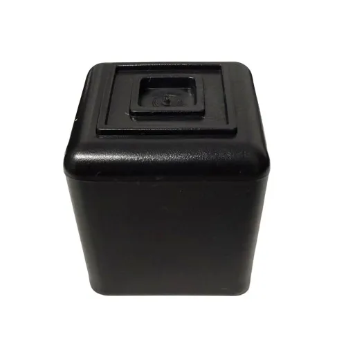 38mm x 38mm Square Chair Ferrule (45mm Length) | Black TPVC