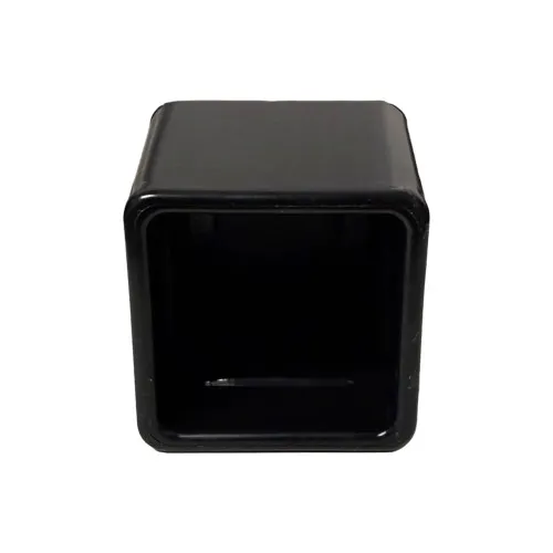 38mm x 38mm Square Chair Ferrule (45mm Length) | Black TPVC