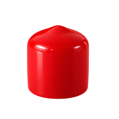 Red Round PVC Caps - 4.76mm Internal Diameter - 12.7mm Length - 1mm Wall Thickness