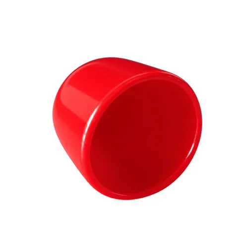 Red Round PVC Caps - 4.76mm Internal Diameter - 12.7mm Length - 1mm Wall Thickness