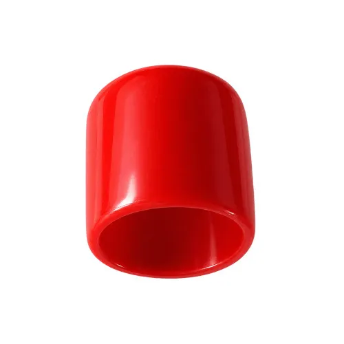 Red Round PVC Caps - 4.76mm Internal Diameter - 12.7mm Length - 1mm Wall Thickness