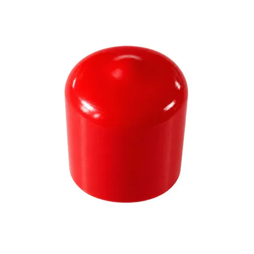 Red Round PVC Caps - 4.76mm Internal Diameter - 12.7mm Length - 1mm Wall Thickness