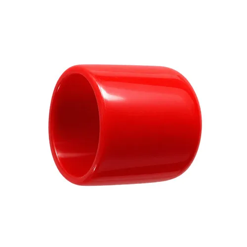 Red Round PVC Caps - 4.76mm Internal Diameter - 12.7mm Length - 1mm Wall Thickness