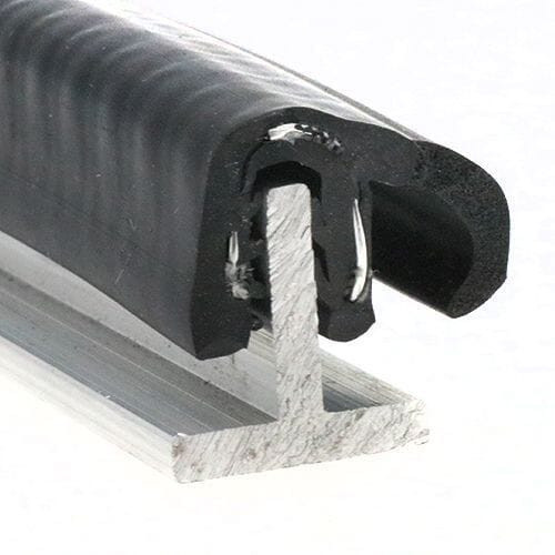 18mm x 16.5mm Door Trim (For 2-3mm Panel) Side Lip 50m EPDM