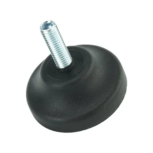 M8 x 25mm Plastic Adjustable Foot - 50mm Standard Base | 600kg Load