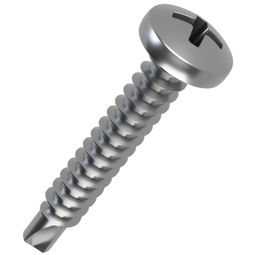 4.8mm x 75mm Phillips Pan Head Self Drilling Screw DIN 7504MH | A2 Stainless Steel