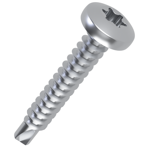 4.2mm x 22mm Torx Pan Head Self Drilling Screw DIN 7504N | Steel BZP