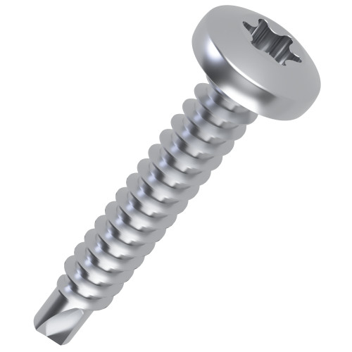 5.5mm x 19mm Torx Pan Head Self Drilling Screw DIN 7504N | Steel BZP