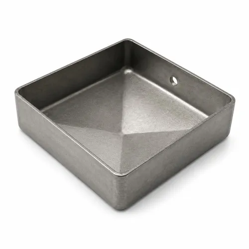 70mm Square (Unplated Mild Steel) Fence Cap