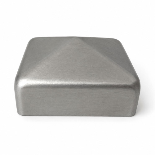 80mm Square (Unplated Mild Steel) Fence Cap