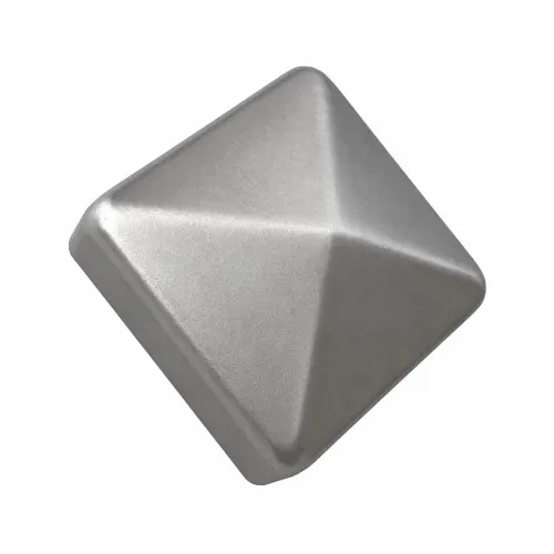 120mm Square (Unplated Mild Steel) Fence Cap