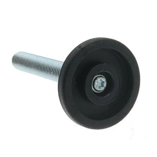 M10 x 20mm Adjustable Foot - 48mm Base (550kg Load) | Polypropylene & Steel