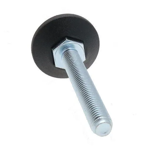 M10 x 30mm Adjustable Foot - 48mm Base (550kg Load) | Polypropylene & Steel