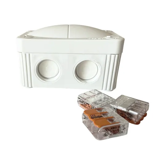 85mm x 49mm x 51mm Electrical Junction Box – Wiska 407® | White