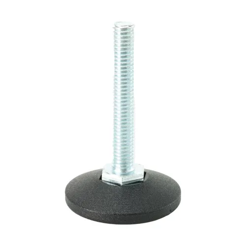 M10 x 60mm Adjustable Foot - 48mm Base (550kg Load) | Polypropylene & Steel