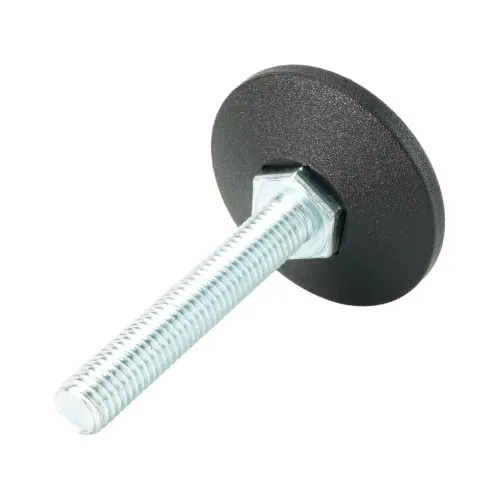 M10 x 60mm Adjustable Foot - 48mm Base (550kg Load) | Polypropylene & Steel