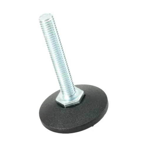 M10 x 60mm Adjustable Foot - 48mm Base (550kg Load) | Polypropylene & Steel