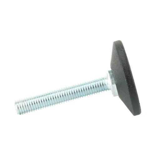 M10 x 60mm Adjustable Foot - 48mm Base (550kg Load) | Polypropylene & Steel