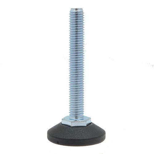 M10 x 90mm Adjustable Foot - 48mm Base (550kg Load) | Polypropylene & Steel