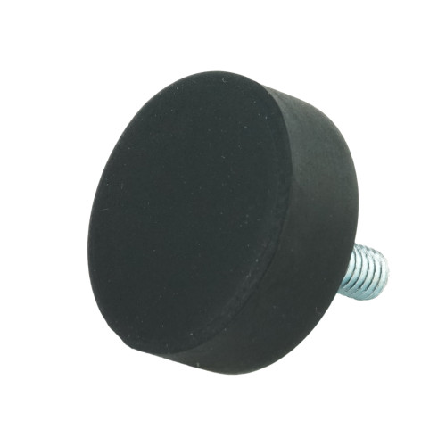 M6 x 18mm Round Rubber Foot - 30mm Base | Rubber & Steel