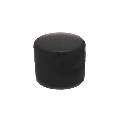 19mm x 15mm Round Chair Ferrule (Flat) | Black LDPE