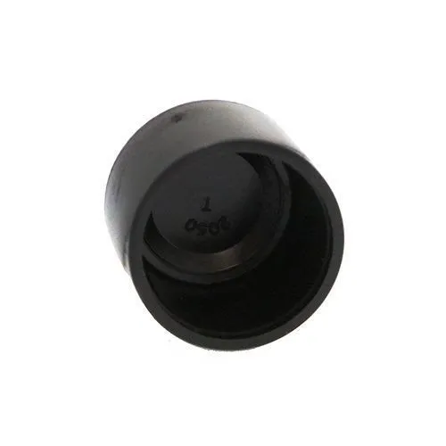 25mm x 20mm Round Chair Ferrule (Flat) | Black LDPE