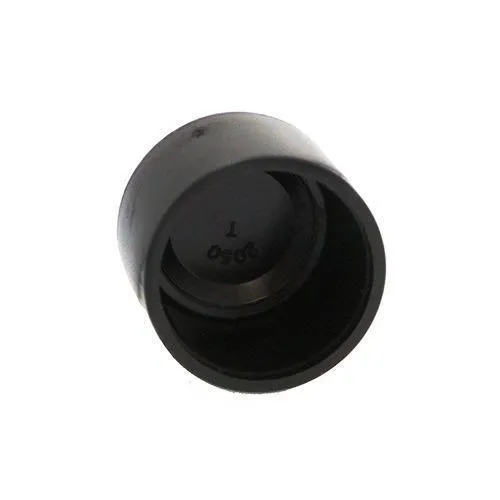 28.6mm x 20mm Round Chair Ferrule (Flat) | Black LDPE