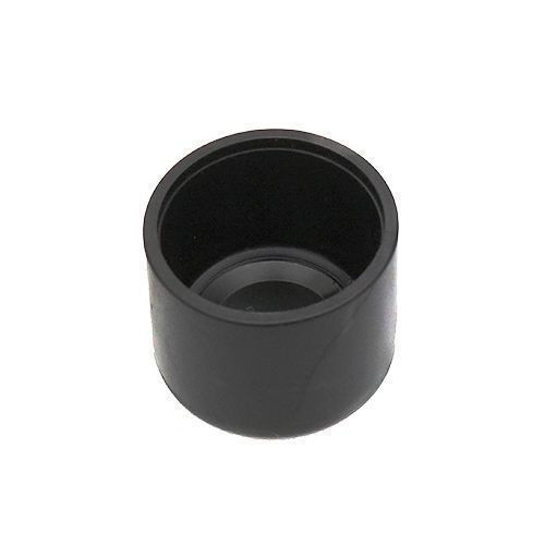 35mm x 25mm Round Chair Ferrule (Flat) | Black LDPE