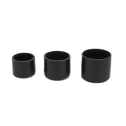 48.5mm x 41.25mm Round Chair Ferrule (Flat) | Black LDPE