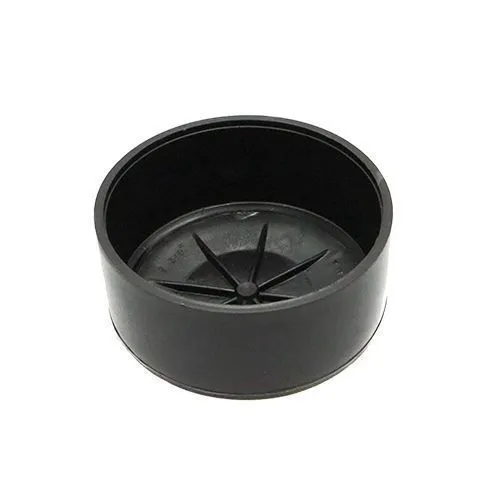 88.9mm x 28.75mm Round Chair Ferrule (Flat) | Black LDPE