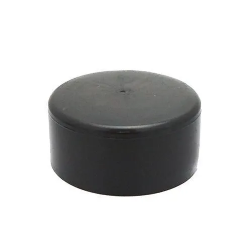 88.9mm x 28.75mm Round Chair Ferrule (Flat) | Black LDPE