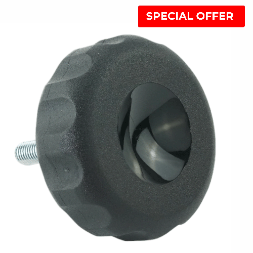 60mm x M8 Steel Male Threaded Handwheel