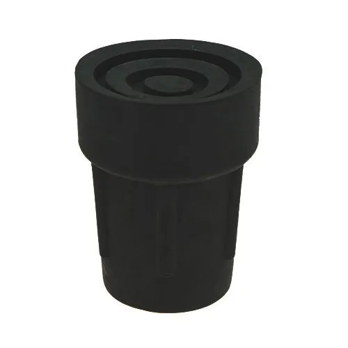 Crutch Feet -  16mm ID,Black  Rubber