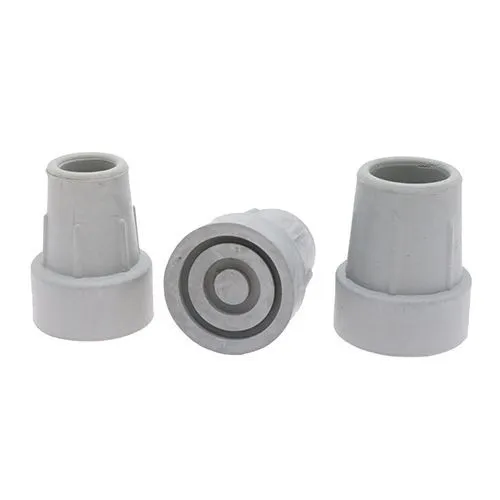 Crutch Feet -  25mm ID,Grey Rubber