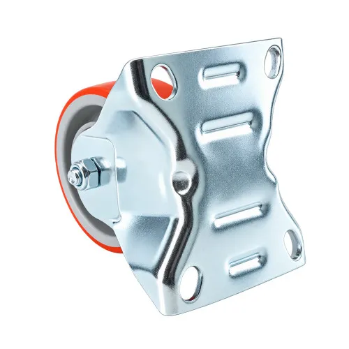 125mm Red Polyurethane Top Plate Castor  | Vital Parts