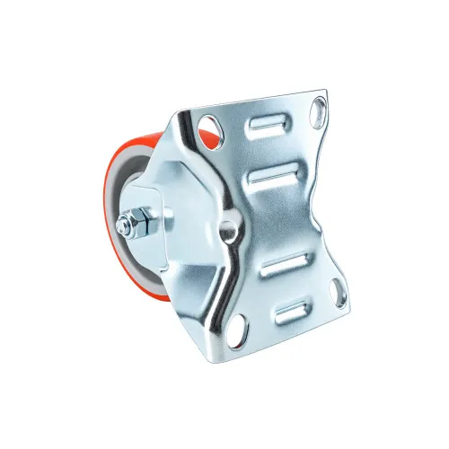 100mm Red Polyurethane Top Plate Castor  | Vital Parts