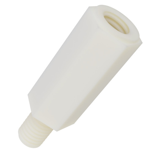 M4 x 8mm Hexagonal Male/Female Standoff, 8mm Flats - Natural Nylon