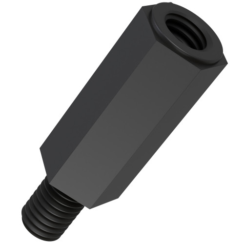 M3 x 8mm Hexagonal Male/Female Standoff, 5.5mm Flats - Black Nylon