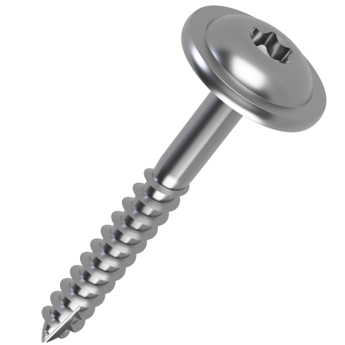10.0mm x 140mm Wafer Head Timber Screw With Cutting Point - T40 | A4 Stainless Steel