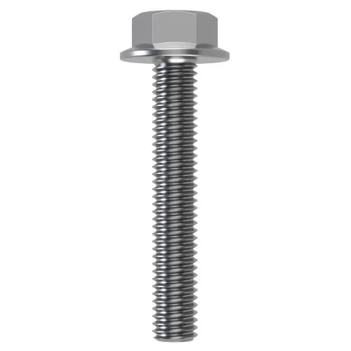 M5 x 16mm Hex (Non Serrated) Flange Bolt (DIN 6921) | A2-70 Stainless Steel