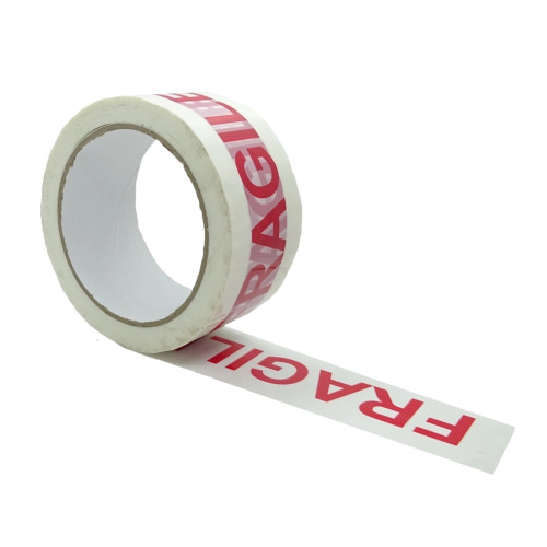 48mm x 66m Fragile Packing Tape, White, Parcel Tape