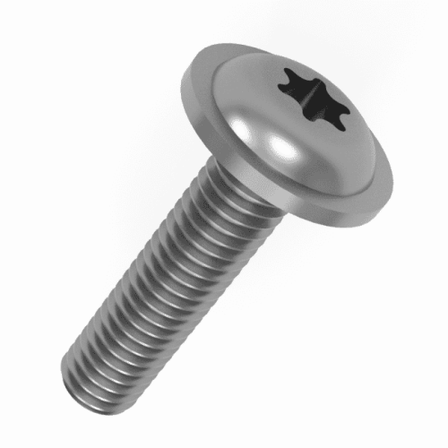 M3 x 4mm Flanged Torx Button Head Screw (ISO 7380-2) | A2 Stainless Steel
