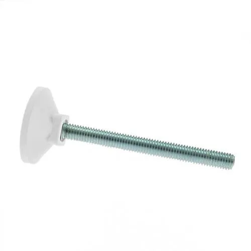 M8 x 37.5mm Levelling Foot - 25mm White Base