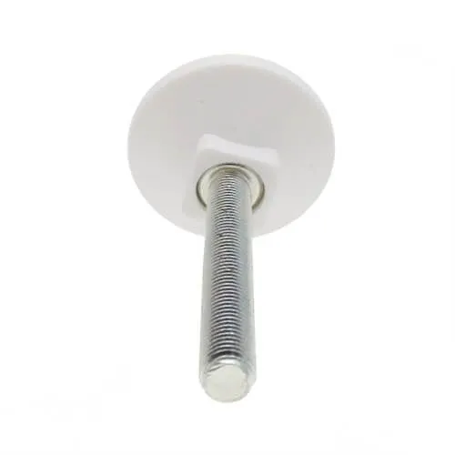 M8 x 37.5mm Levelling Foot - 25mm White Base